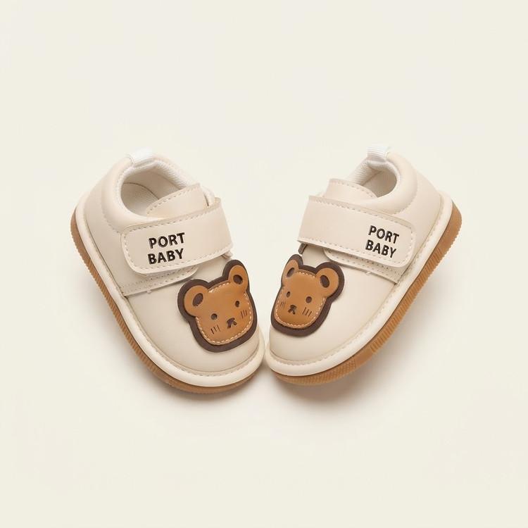 کفش سوتی نوزادی و نوپا چسبی طرح خرس مدل Sport Baby کد3520